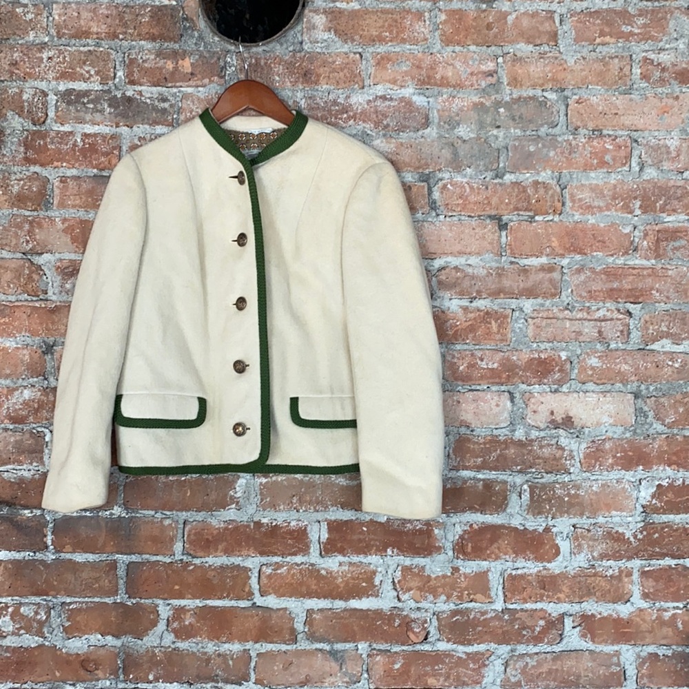 Vintage Loden Frey cream jacket / wool / small